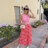 Rood roze maxi rok Azzurro Mode