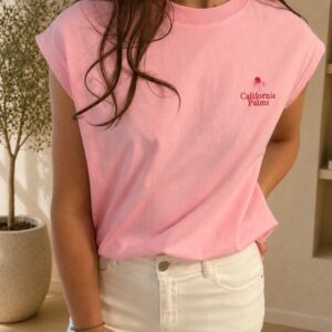 Roze damestop korte mouw Azzurro