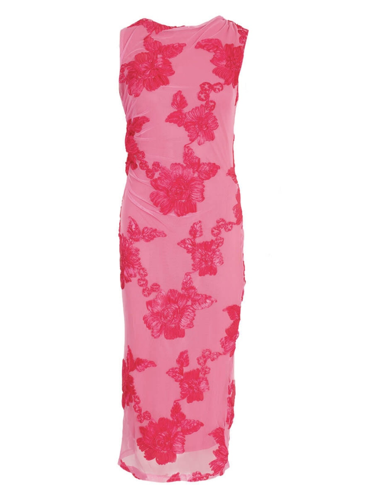Roze mesh jurkje Azzurro 2 Roze flower Mesh jurk Azzurro Mode