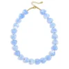 Blauwe hartjes kralen ketting 2 Blauwe hartjes kralen ketting Stylefever