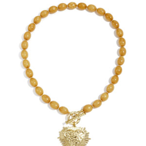 Online dames boutique met hippe en betaalbare damesmode & accessoires 8 Bruine kralenketting met hart Stylefever