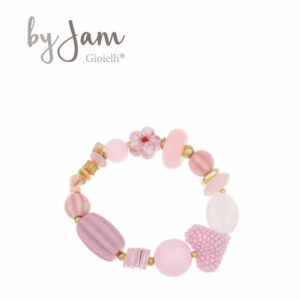 By Jam Gioielli roze kralen armband