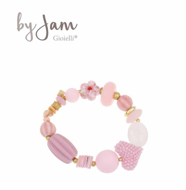 Roze kralen armband By Jam Gioielli 1 By Jam Gioielli roze kralen armband