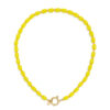 Gele kralenketting 3 Gele kralen ketting Stylefever
