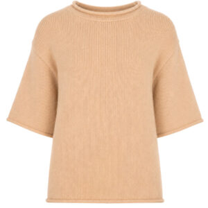 Online dames boutique met hippe en betaalbare damesmode & accessoires 4 beige gebreid truitje korte mouw Azzurro