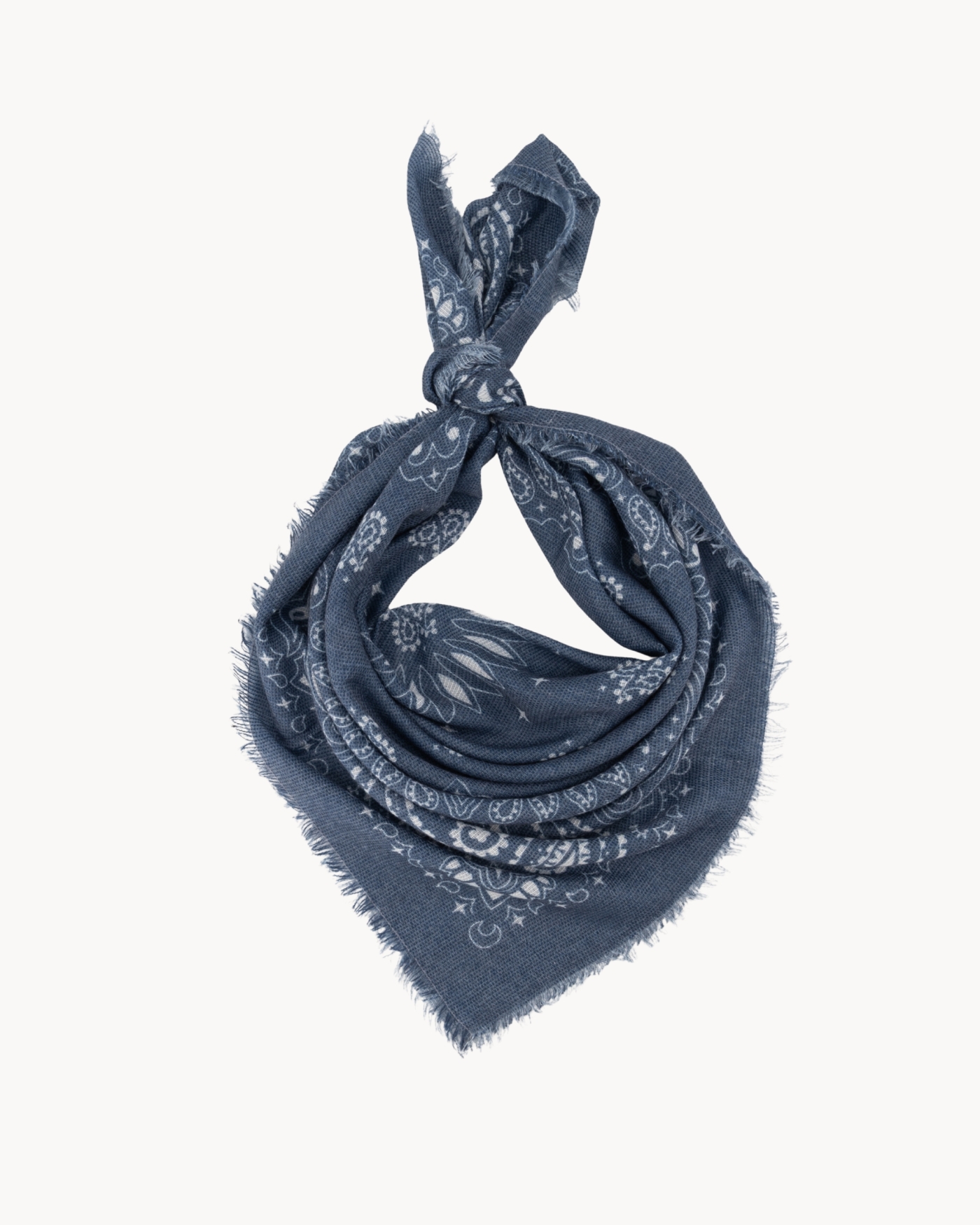 Blauw bandana sjaaltje 1 Blauw bandana sjaaltje paisley print Stylefever