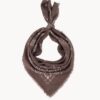 Bruin bandana sjaaltje 4 Donkerbruin bandana sjaaltje paisley print Stylefever
