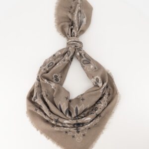Paisley print bandana sjaaltje taupe Stylefever