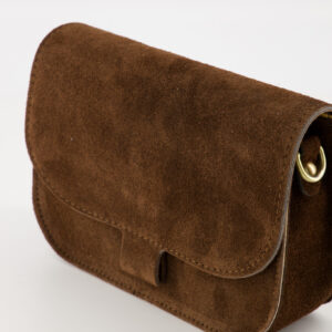 Bruin suede crossbody tas Stylefever